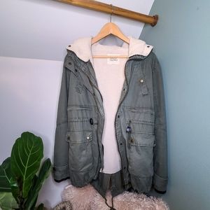 Fleece Lined Parka Jacket